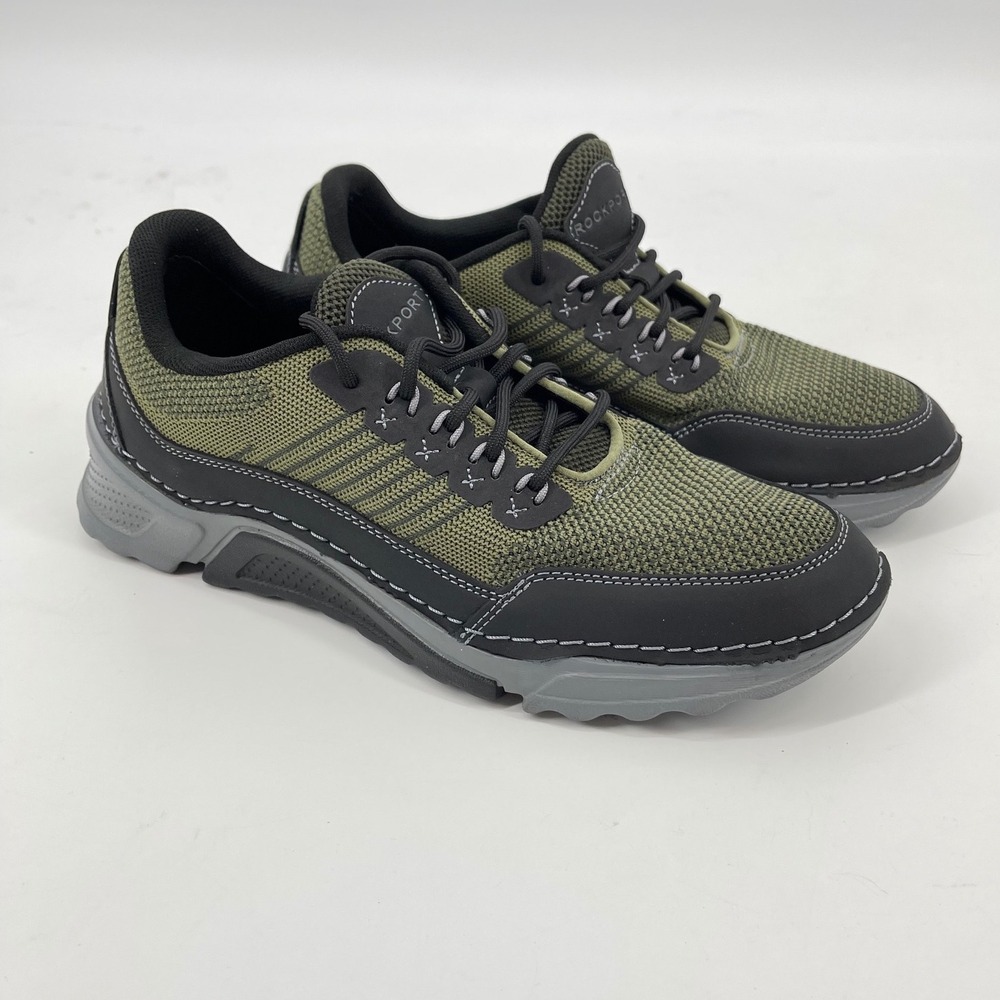 Rockport Mens Olive Green Mesh Knit Sneakers Casual‎ Shoes Size 8M